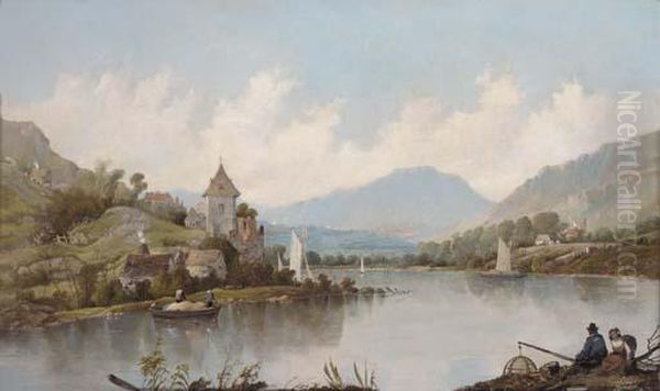 Figures On The Bank Of The Rhine - view 1