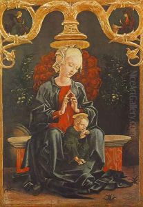 Madonna and Child in a Garden 1452 by Cosme Tura