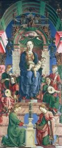 Madonna with the Child Enthroned (panel from the Roverella Polyptych) 1474
