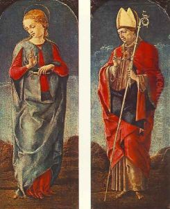 Virgin Announced and St Maurelio (panels of a polyptych) c. 1475 Virgin Announced and St Maurelio (panels of a polyptych) c. 1475