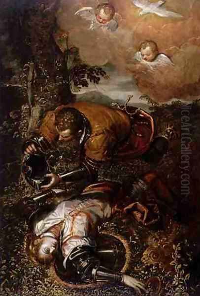 Tancred Baptizing Clorinda, c.1586-1600 - view 1