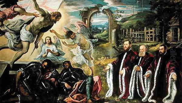 The Resurrection of Christ and a portrait of of three lawyers - view 1