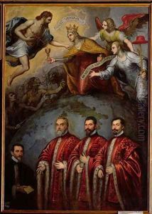 Allegory of Virtue above the Portraits of Three Lawyers and a Notary