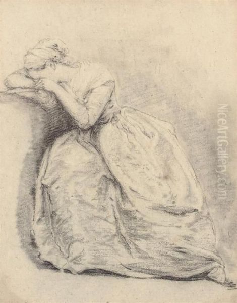 Study Of A Woman Weeping - view 1