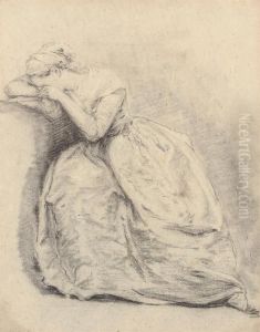 Study Of A Woman Weeping by Elisabeth Vigee-Lebrun