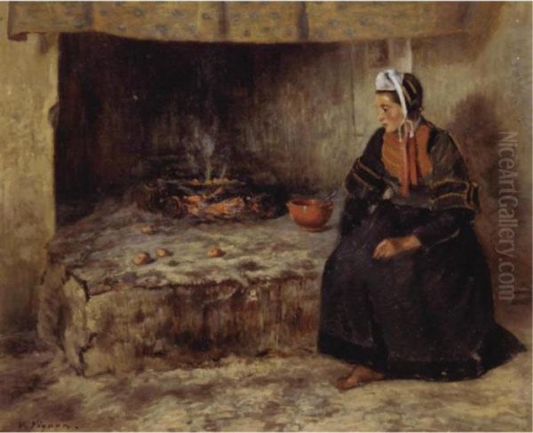 Sitting By The Hearth - view 1