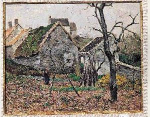 Les Chaumieres Ou Jardin Devant Le Village by Claude Vignon