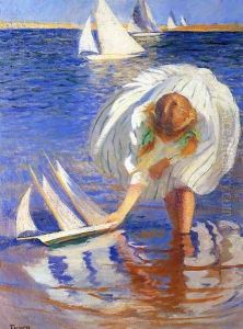 Girl with Sailboat by Edmund Charles Tarbell