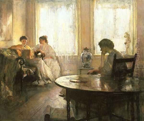 Three Girls Reading - view 1