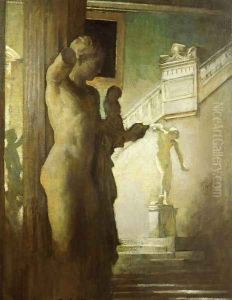 Interior of the Corcoran Gallery of Art by Edmund Charles Tarbell