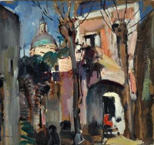 Paesaggio Con Campanile