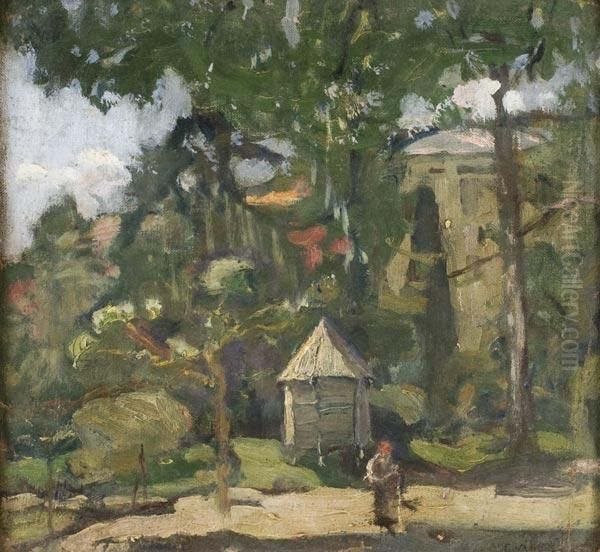 Paesaggio Con Capanno E Figura - view 1