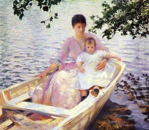 Mother and Child in a Boat, 1892 by Edmund Charles Tarbell