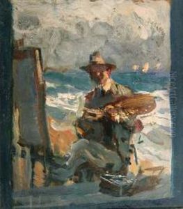Autoritratto Al Cavalletto by Gennaro Villani