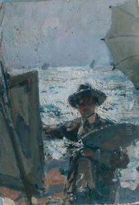 Autoritratto Al Cavalletto by Gennaro Villani