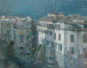 Notturno Con Figura by Gennaro Villani