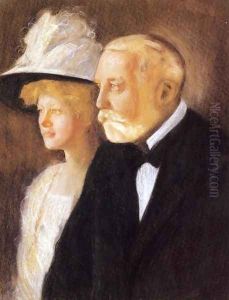 Study for Portrait of Henry Clay Frick and His Daughter, Helen by Edmund Charles Tarbell