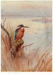 Frozen Out Fisherman by Archibald Thorburn