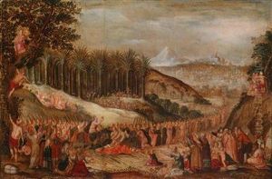 Der Einzug Christi In Jerusalem by David Vinckboons I