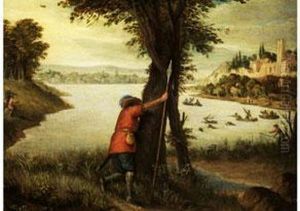 Flusslandschaft Mit Jagern by David Vinckboons I