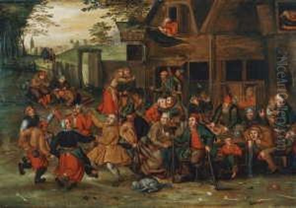 Nachfolge Die Bauernkirmes. Ol
Auf Holz. H 27; B 38 Cm. Nach Einer Auf P. Brueghel D. A. Zuruckgehenden
Komposition - view 1