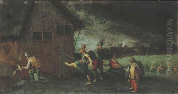 Soldiers Looting A House - view 1