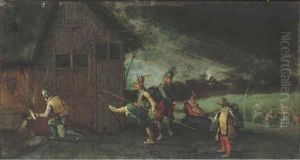 Soldiers Looting A House