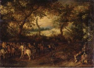An Officer Preparing His Troops For An Ambush