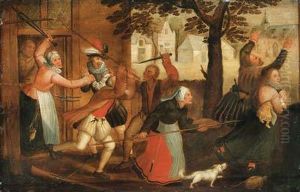 An Innkeeper And His Wife Driving Out A Family by David Vinckboons I