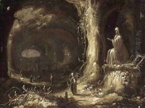 Interior Of A Grotto by Rombout Van Troyen