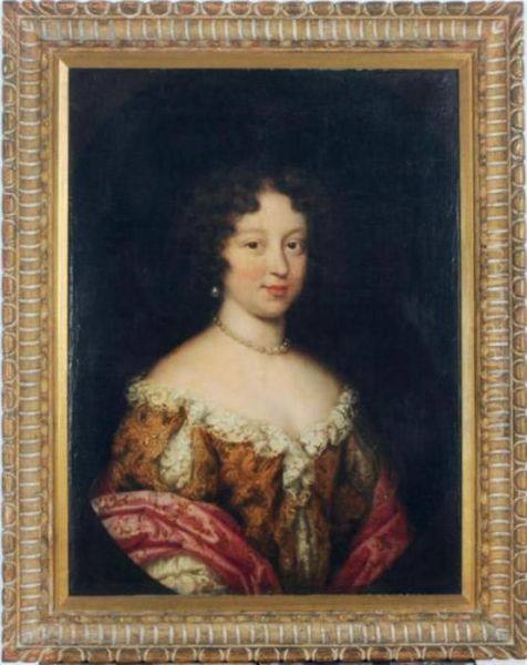 Portrait Of A Lady Wearing Pearls - view 1