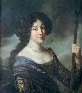 Portrait De Femme En Minerve