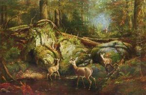 Deer in the Adirondacks by Arthur Fitzwilliam Tait