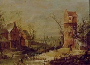 Winter Scene With Laborers