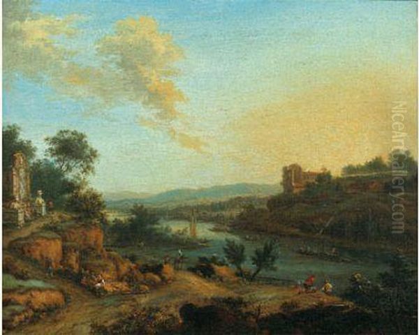 Paysage Panoramique De La Vallee Du Rhin - view 1