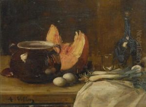 Kitchen Still Life by Antoine Vollon