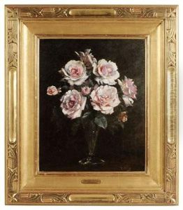Vase Of Roses by Antoine Vollon