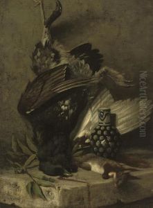 Hanging Game Above A Vase On A Stone Slab Hanging Game Above A Vase On A Stone Slab