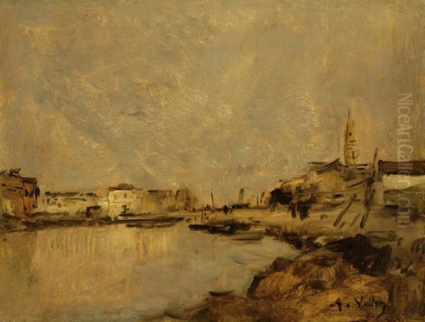 View Of A Village By The Water - view 1