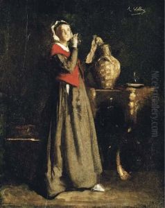 Femme A La Cruche by Antoine Vollon