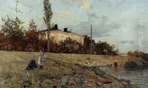 Evening at the Bay of Frogner by Fritz Thaulow