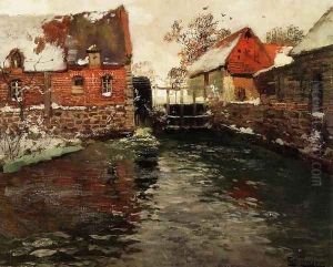 The Mill by Fritz Thaulow