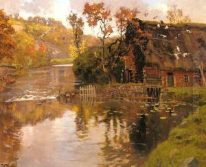 Cottage By A Stream by Fritz Thaulow
