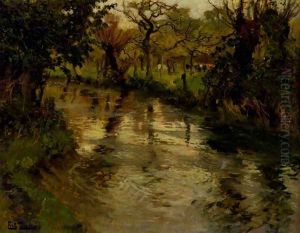 Woodland Scene With A River Woodland Scene With A River