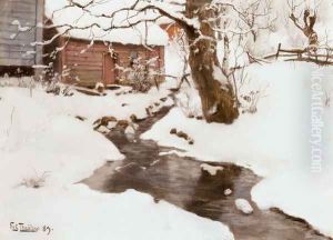 Winter on the Isle of Stord by Fritz Thaulow