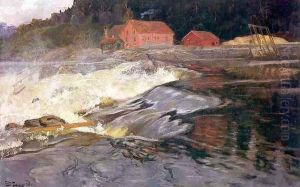 Waterfall at Norway by Fritz Thaulow