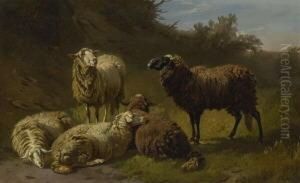 Schafe Auf Der Weide. by Friedrich Johann Voltz