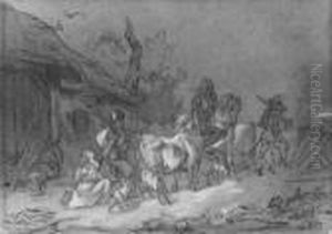 Szene Aus Der Zeit Des Dreissigjahrigen Krieges by Friedrich Johann Voltz