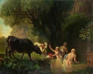 Badende Madchen Am
Waldquell by Friedrich Johann Voltz