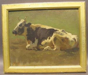 Cow At Rest by Friedrich Johann Voltz